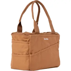 Bag: Pottery Tool Bag, Art Supply Storage, Knitting Yarn Organizer, Crochet Projects, & Washable Craft Tote, 30 Pockets, 25+ Canvas Colors, Student Artist Gift (Cinnamon)