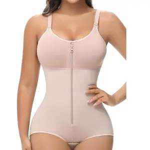 Colombianas Moldeadoras Body Shaper Post Surgery Compression Garment Shapewear Tummy Control with Zipper