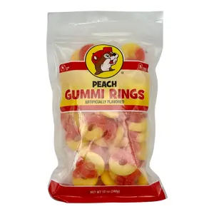 Buc-ee's Gummi Peach Rings Candy Sweet