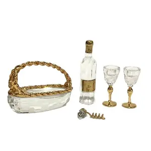 Pre-owned Swarovski Crystal Small Leather Goods Glass Mini Ornament Set