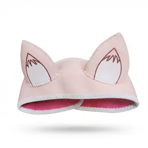 Stylish Pink Cat Ears Diving Hood for Warmth Waterproof Neoprene Headband with Secure Closure for Scuba Diving Snorkeling and Water Sports ninja nba