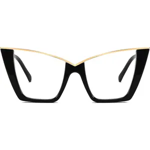 EyeconicFinds Fashion Cat Eye Blue Light Blocking Glasses for Women Fake Retro Eyeglasses Oversized Stylish Eyewear Frame B0240 Black iphone 14 cases clear glasses