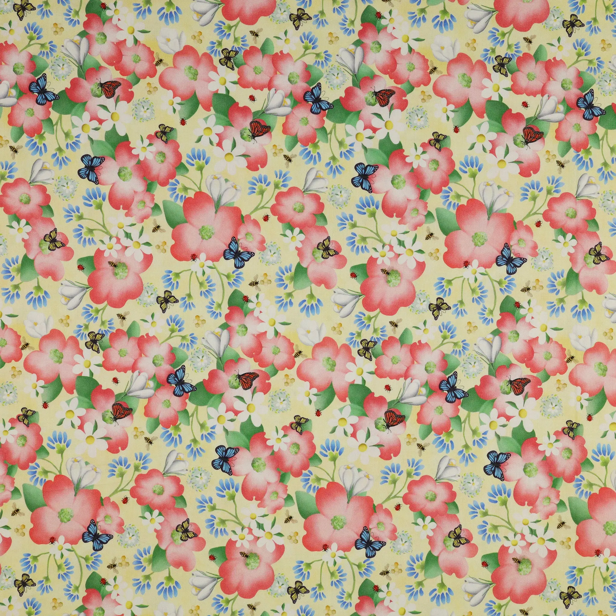 Enchanted Spring Fabric Collection - Blooming Garden Yellow