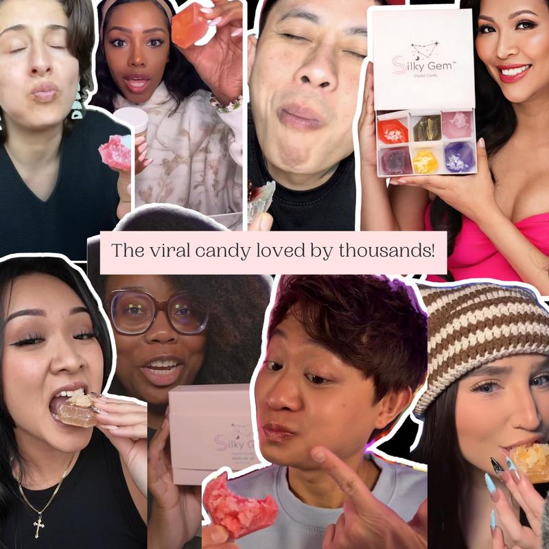 Silky Gem Sour Bites – Mini Crystal Candy with Pixie Sour Sparkle – Crunchy Outside, Soft Inside – Tangy & Sweet Treat – Vegan, Gluten-Free, Nut-Free – Christmas candy 6 oz Bag