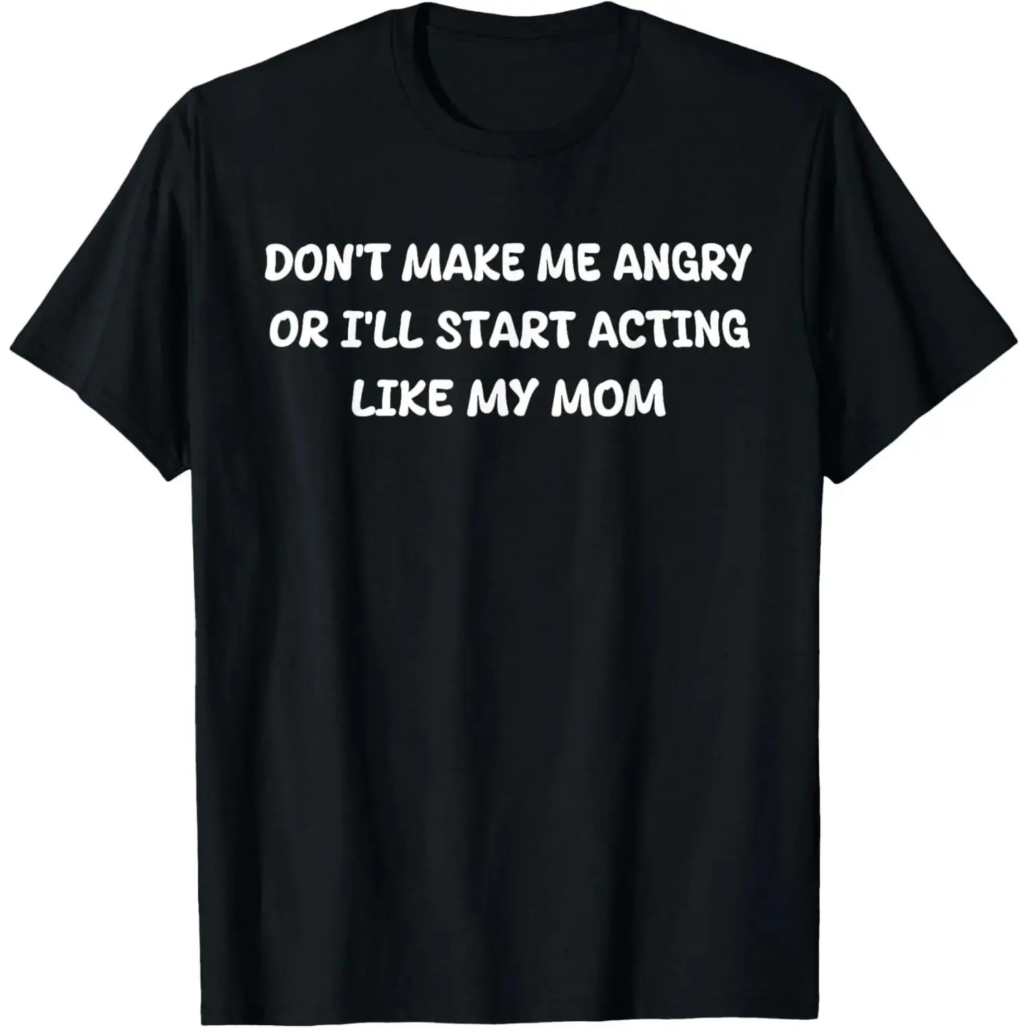 Women's Casual Short-Sleeve Round Neck Streetwear T-Shirt - "Avoid Provoking Me or I Will Mimic My Mother" Graphic, Made in USA, Stylish Everyday Top