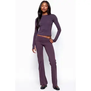 Oriane Foldover Flared Leggings