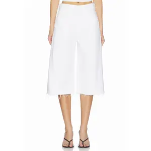 MOTHER The Whole Lot Zip Twist Fray Jeans in Totally Innocent