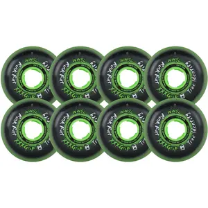 Rink Rat Roller Hockey Wheels - True Identity XXX 76mm 76A Green (8-Pack)