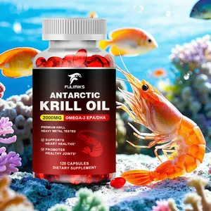 Antarctic Krill Oil Capsules, Omega-3 EPA, DHA, Natural Astaxanthin, Maximum Strength for Heart & Joint Health, 120 Capsules