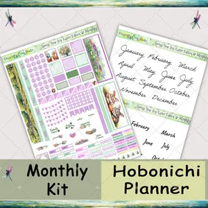 Hobonichi Planner | Monthly Sticker Kit | Springtime Joy: Easter Edition