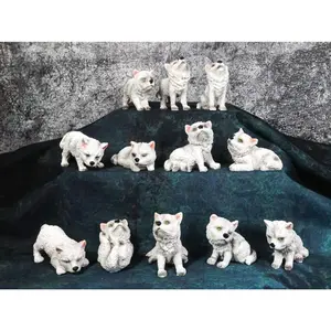Ebros Gift Alpha Gray Wolf Figurine 12.5"L Timber Wolf On The Prowl Sculpture
