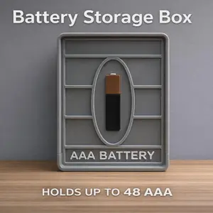 AAA Battery Storage Box – Compact Organizer Case