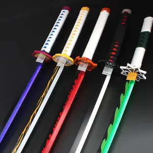 LED Sword Zoro Demon Slayer Katana Yamoto Light up Sword Anime Cosplay Weapons Props