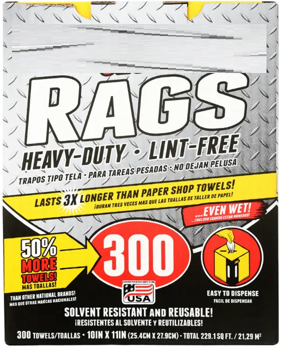 Bulk Cleaning Rags – 300-Pack Disposable Wipes in Dispenser Box
