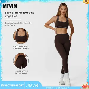 Women's 2-Piece Solid Color Cut-Out Backless Camisole & High-Waist Leggings Workout Set, Sporty Breathable All Seasons Outfits, Yoga Gym Wear, Valentine's Day Gift Option, Workout Sets For Women