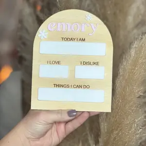 Baby Milestone First Memory Board - Personalized Baby Board