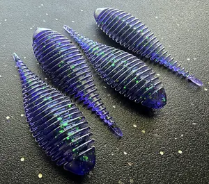 Sapper Baits 3.8" Ambush Gilly - Junebug Assault- Junebug with Green Flake