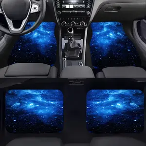 4pcs Blue Starry Sky Car Floor Mats, Fashion Anti-Slip Easy Clean, Durable Long-Term Protection, Best Gift for Friends and Family