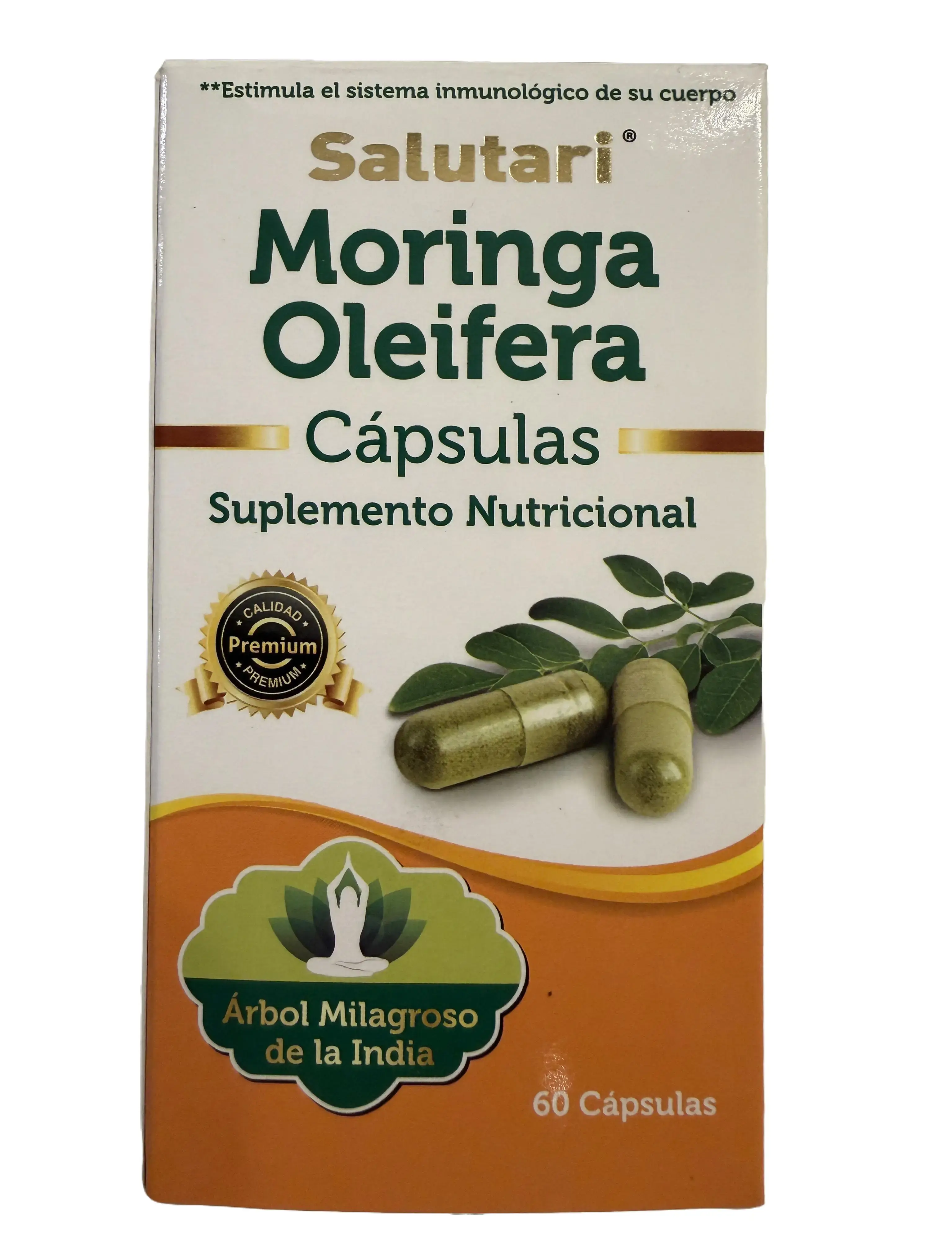 Salutari Moringa Oleifera Herbal Nutritional Supplement Capsules, 60-Count Edible Dietary Healthcare Pills