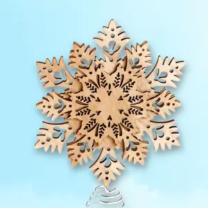 kesi Collection Winter Woodnd Holiday Tree corations - Snowfke Tree Topper