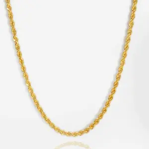 18k Gold Plated Unisex Rope Necklace - Stylish and Durable Design for Everyday Wear