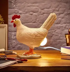Creative Chicken Butt Design Decorative Night Light, USB Powered 3D Resin Chicken Desktop Ornament, Novelty Lighting for Home Decor, Holiday Party Gift Ambient Decoration Lamp
