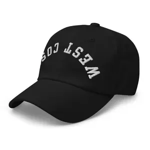 RIVEMUG NX Upside Down West Cost Embroidered Curved Bill Cap Relaxed Fit Low Crown Adjustable Hat for Men and Women