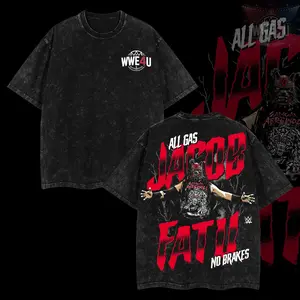 WWELife4U All Gas No Brakes YAAADADA’MEAN Werewolf Jacob Fatu T-Shirt 100% Premium Cotton S-5XL American-Made Soft Relaxed Fit Clothes Menswear