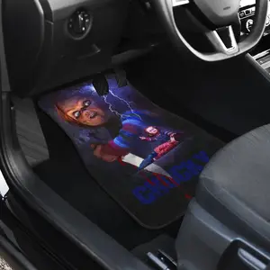 Chucky Thunder Horror Film Halloween Car Floor Mats Horror Movie Car Accessories Full Set 4- Front & Rear Car Floor Mats