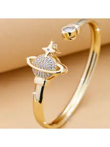 Cross-border fashion planet zircon open bracelet, adjustable, minimalist and high-end, elegant and versatile wristband