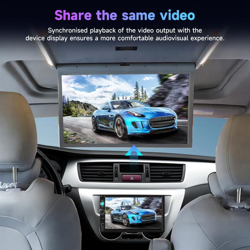7'' Car Stereo Single Din Wireless Carplay HD Touch Screen Android Auto, Car Radio with Bluetooth YouTube Video Playback Mirror Link FM/EQ USB/AUX/TF/SWC/MIC Car Audio Receiver Backup Camera, car stuff