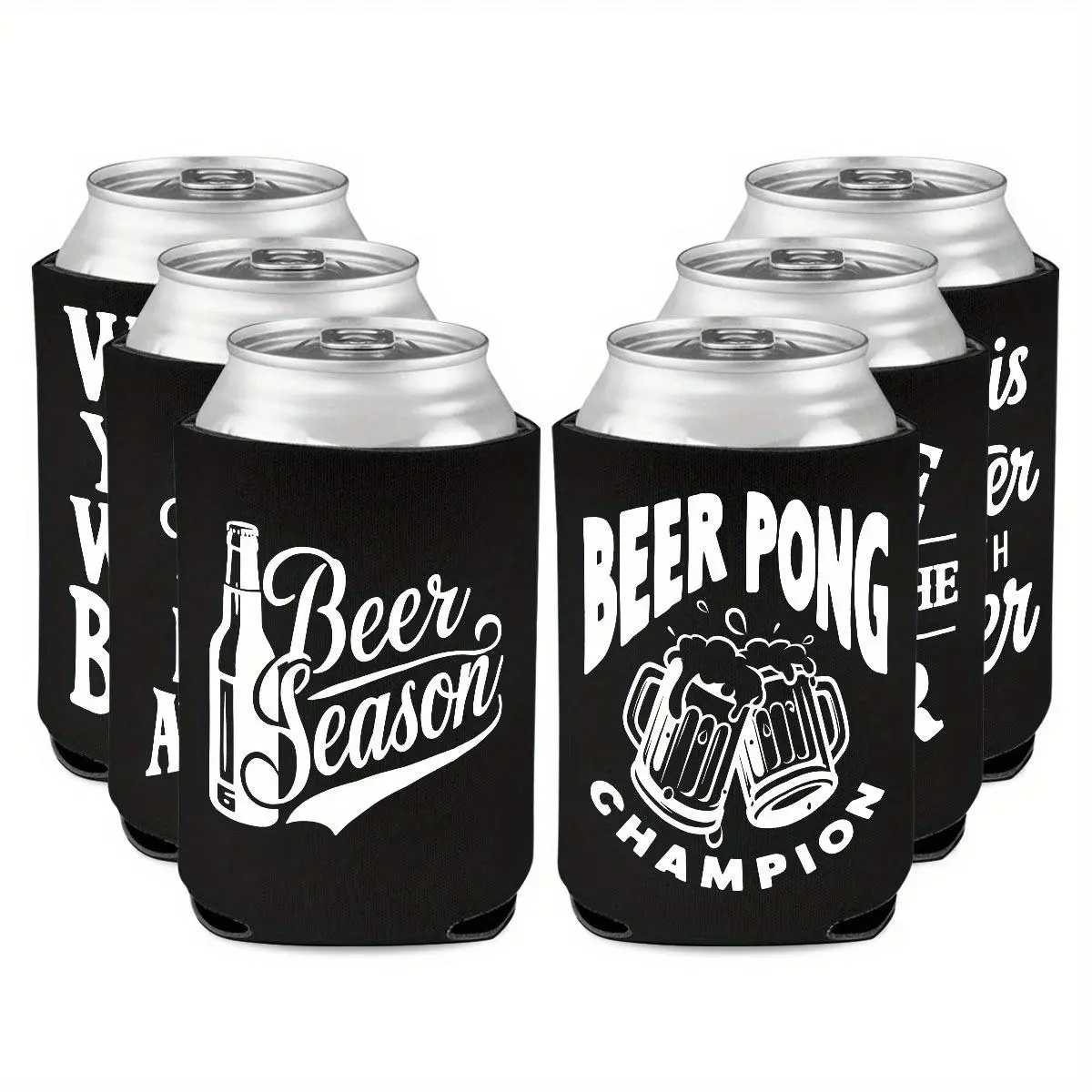 Beer Themed Can Cooler, Insulated Drink Sleeve, Can Cover for Soda & Beer, Ideal for Parties, Kitchen Utensils & Gadgets