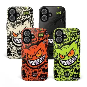 Devil Gengar Genma Demon Anime Manga Monster Character Dual Layer Glossy Fan Art Trendy Tough Phone Case. Edgy Dark Gamer Aesthetic Heavy Duty Shockproof Protective Smartphone Cover for iPhone 17 Pro Max 16 Air 15 14 13 12 11.