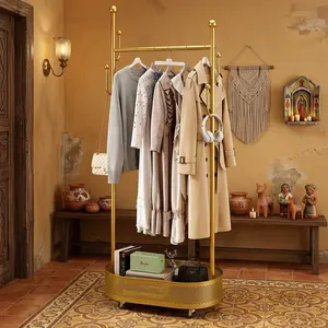 Multifunctional Clothes Rack with Storage Baskets & Wheels Freestanding Design for Easy Mobility Versatile Placement Space Saving