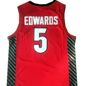 Men's Sport Jersey College #5 Gifts for Christmas New Year Embroidery S~XXL Black Red Gray