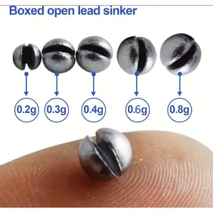 [210pcs Fishing Sinker Weights] 210pcs Round Split Shot Lead Weights Set |   5 Sizes, Removable Fishing Weights for Anglers, Ideal for Dragon Boat & Mid-Autumn Festival Fishing