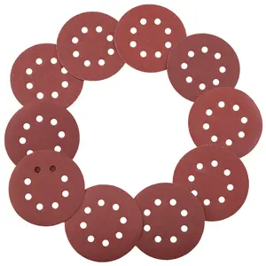fathersdaygift VEVOR 150 PCS 5 Inch Sanding Discs Set, 8-Hole Round Hook and Loop Sandpaper for Orbital Sander, 10 Grits include 60, 80, 100, 120, 150, 180, 240, 320, 400, 600 Grit, for Metal, Wood, Car Sanding