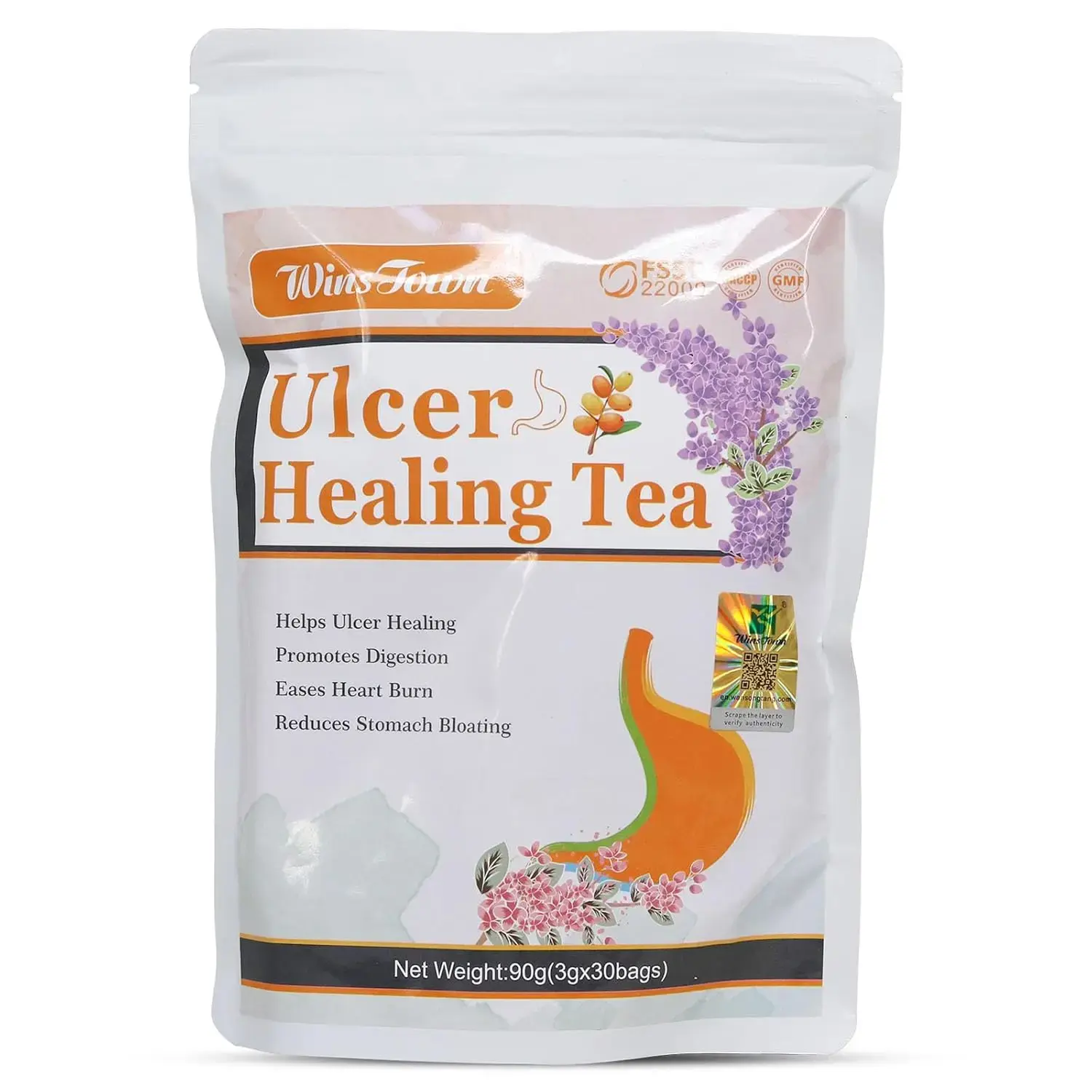 -  Wins Town Ulcer Healing Tea – Relieves gastritis and stomach pain, supports daily stomach nourishment – ​​30 tea bags