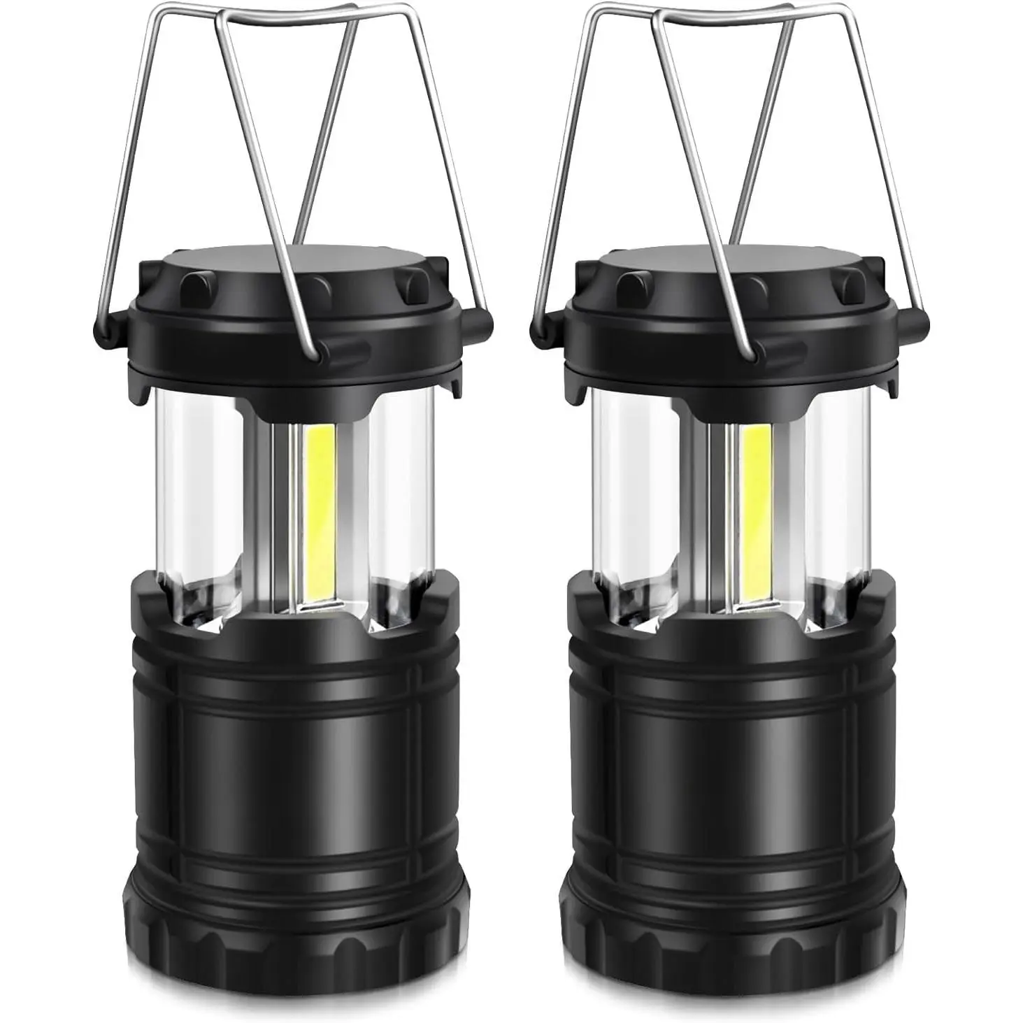 2 Pack Collapsible LED Camping Lantern – Adjustable Brightness Battery Powered Light for Camping, Emergency, Power Outage, Outdoor Survival