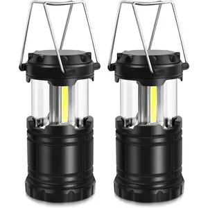 2 Pack Collapsible LED Camping Lantern – Adjustable Brightness Battery Powered Light for Camping, Emergency, Power Outage, Outdoor Survival