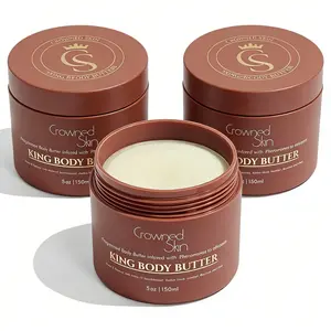 3pcs King Body Butter Cologne - Warm and Sensual,Jars with Shea & Jojoba for Radiant Hydrating Fragrance,Deeply Nourishing, Lightweight Hydration with Almond Oil, Jojoba Oil & Vitamin E – Natural Moisturizer for Soft, Radiant Skin –4.4oz