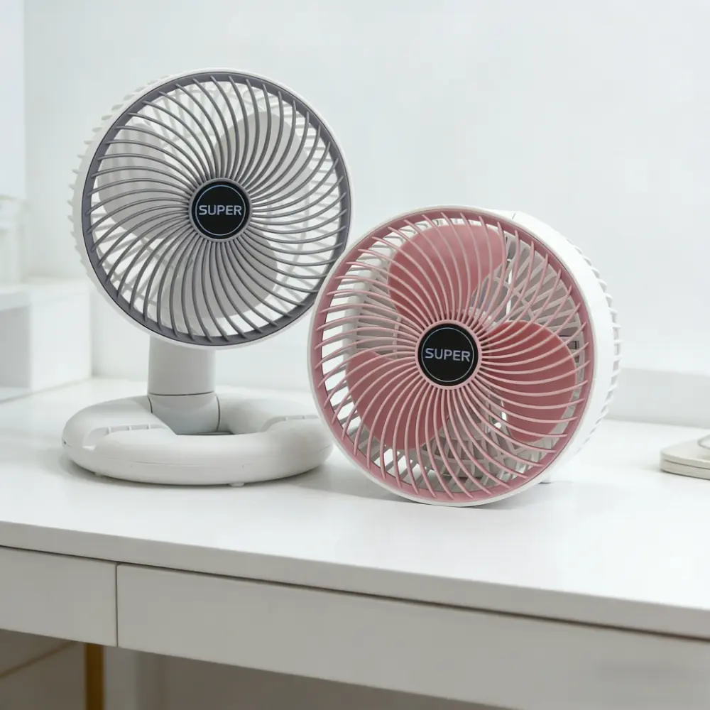 Foldable Cordless Collapsible Desk Fan - USB Rechargeable Compact Battery-Powered Portable Fan, Stay Cool for Bedroom, Office, Practical Summer Cooling Gift, Portable Fans, Compact Battery-Powered Portable Fans