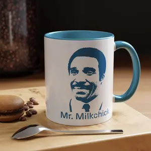 Mr. Milchick Accent Coffee Mug (11, 15oz), Mr. Milchick silhouette art Mug, Severancee mug
