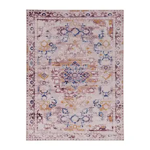 Linon Home Jax Washable 5'x7' Non- Slip Decorative Rugs