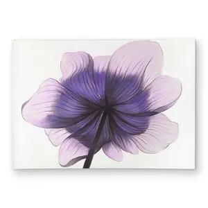 Begin Home Decor C1ROAR57QO4AVM 5 x 7 ft. Beautiful Anemone Purple Flower Rectangle Area Rug - Bedroom Decor Outdoor