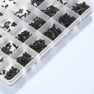 Precision Screw Kit 450/650/720 Pieces Set, Carbon Steel Screws, Anti-Rust Phosphating, M1.4-M3 Sizes, Salt Fog Test, Repair Tools for Laptop Tablets Drones