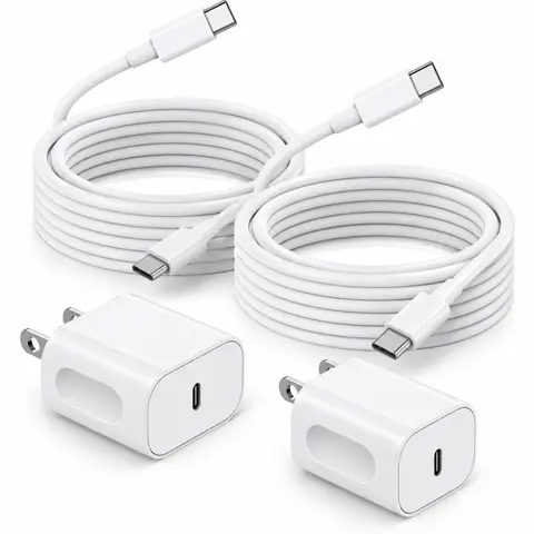 For iPhone 17 Fast Charger,2Pack 20W PD Type C Charger With 10FT Long USBC to C Cable for iPhone 16 15 Pro Plus Pro,iPad Air/iPad Pro 13/12.9/11inch 2020/2021/2022/2024