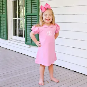 Pink Corduroy Collared Sally Dress