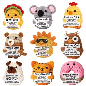 Handmade Knitted Gifts, Positive Energy Emotion Value Gift, Teacher Appreciation Decorative Figurine, Collectible Soft Animal Decoration, Soft Cuddly Gift
