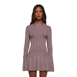 Cafe Reverie Mini Dress - Purple